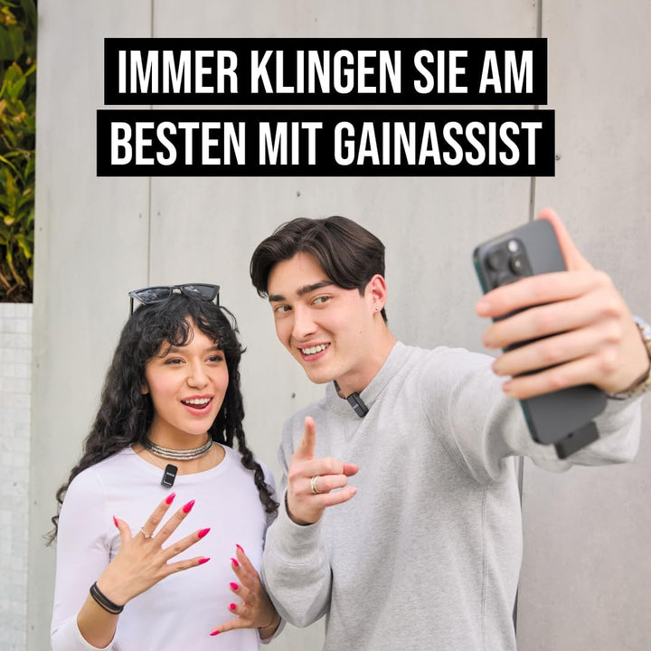 RØDE Wireless Micro - Kompaktes drahtloses Mikrofon, Zwei Mikrofone mit Ladehülle für die Erstellung