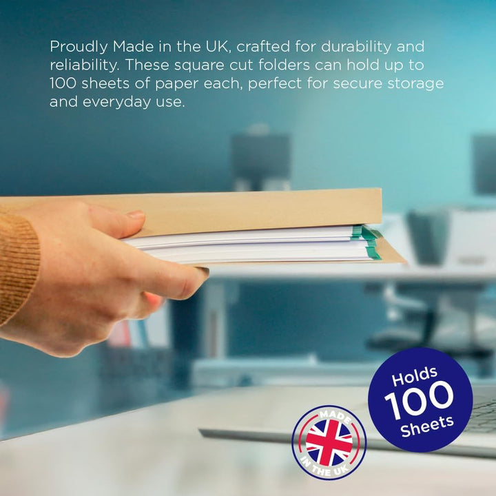 Guildhall Aktendeckel Manila 315 g/m² Folio-Format 100 Stück braun Lederfarben, Lederfarben