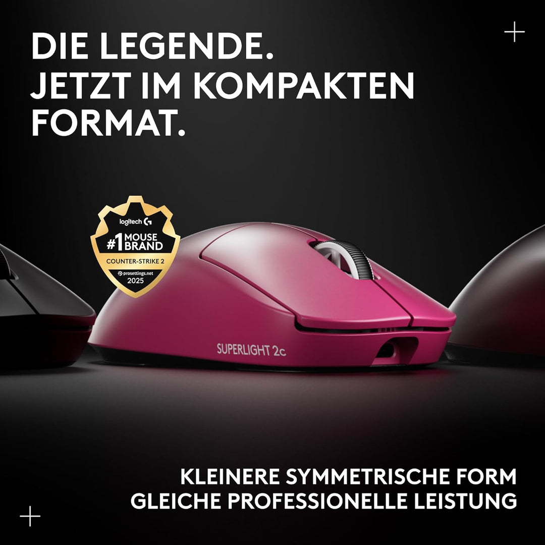 Logitech G PRO X Superlight 2c kabellose Gaming-Maus, 60 g Pro-Grade-Maus mit 5 programmierbaren Tas