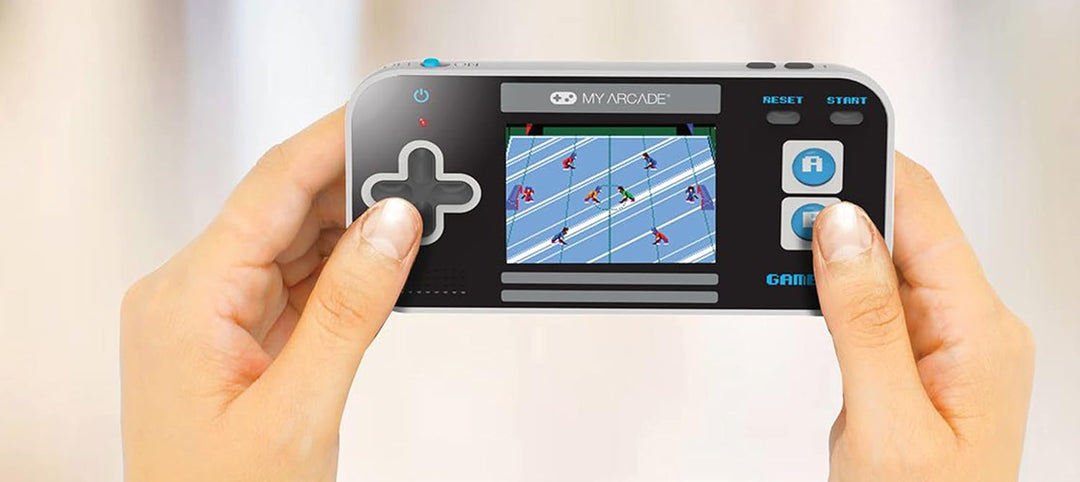My Arcade Gamer V Classic-Blue: Tragbare Spielekonsole mit 220 Spielen, 2,5-Zoll-Farbdisplay, Tasche