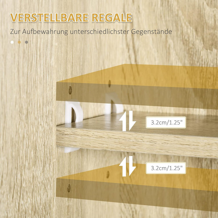 kleankin Spiegelschrank Badezimmer Wandschrank Badspiegelschrank mit Soft-Close-Funktion Badmöbel mi