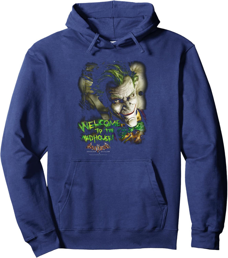 Batman: Arkham Asylum Joker Welcome to the Madhouse Pullover Hoodie