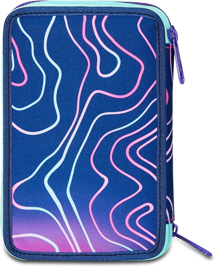 Seven Federmäppchen, Mäppchen, Mehrfarbig, Federtasche für Schreibwaren, Etui mit Stiften, Kugelschr