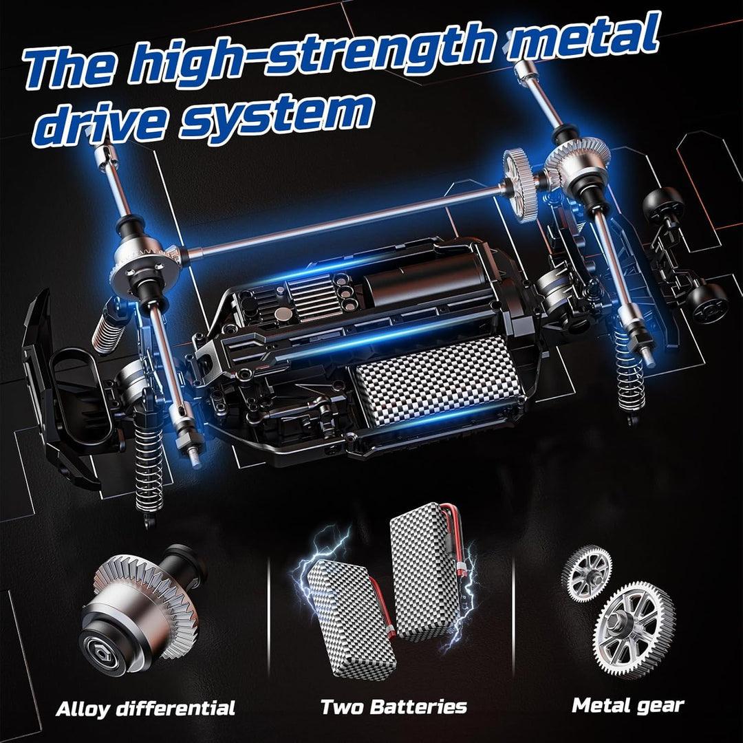 DEERC 9003E 1:14 RC-All-Terrain-Autos, 40 km/h Hochgeschwindigkeits-Offroad-RC-Truck, 4WD-Fernsteuer