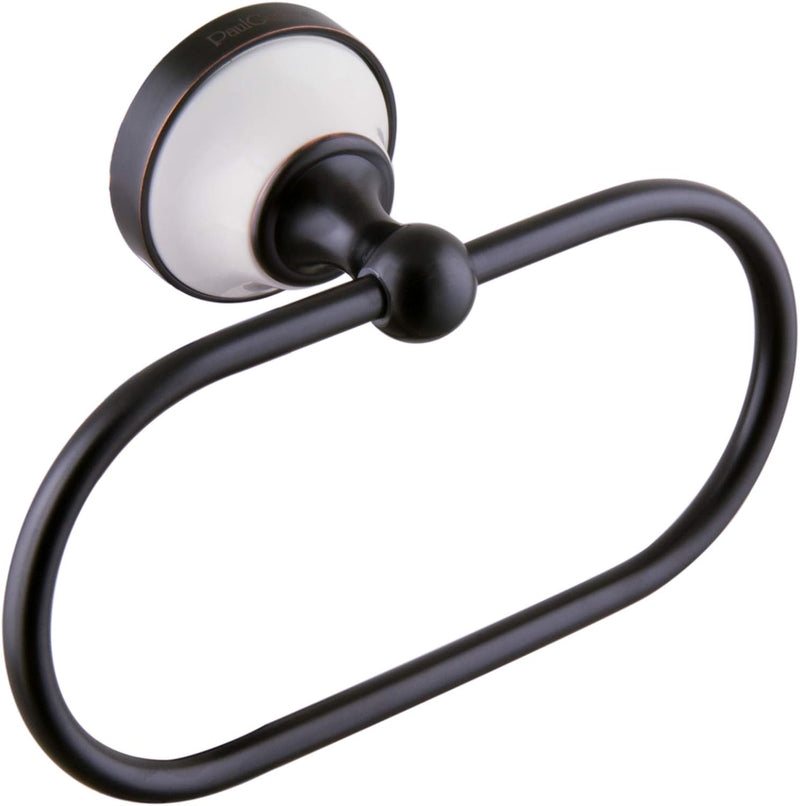 PaulGurkes Nostalgie Retro Handtuchring Handtuchhalterung schwarz Bad Accessoires Landhausstil Badac