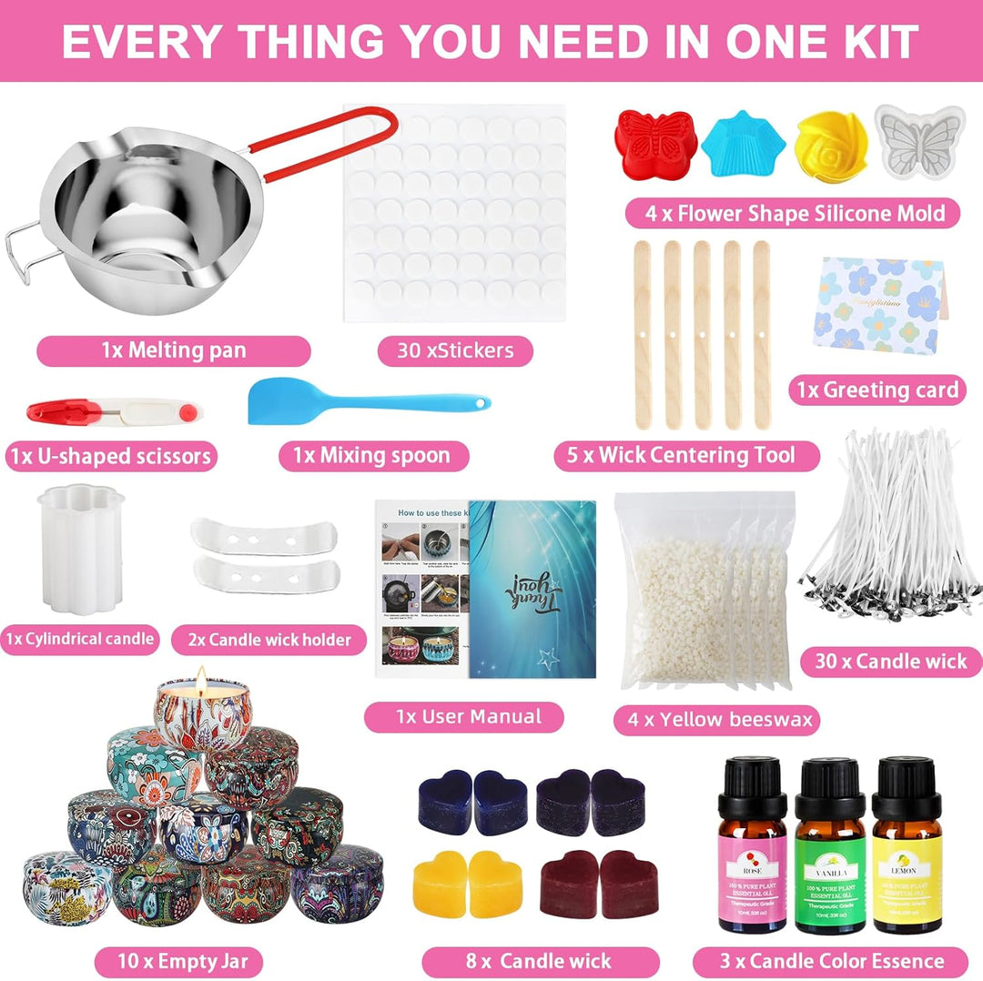 UCAMP Kerzen Selber Machen Set,DIY Kerzenherstellung Set,DIY Kreative Kerzenherstellung Kit,Candle M