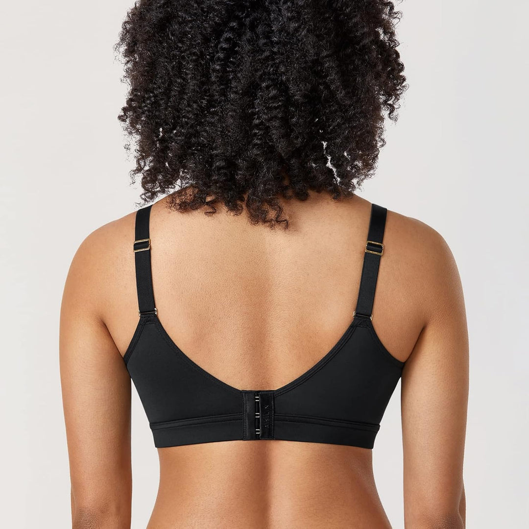 AISILIN Damen BH ohne Bügel Grosse Grössen Comfy Schlaf BHS Vollschalen Soft Bequemer 75B Schwarz, 7