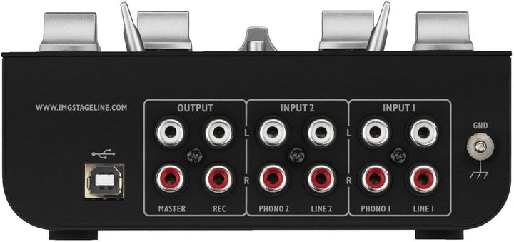 IMG STAGELINE MPX-20USB 3-Kanal-Stereo-DJ-Mischpult mit USB-Schnittstelle, Audio-Console mit USB-Aud