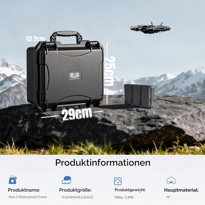 STARTRC Neo 2 Koffer,wasserdichte Hartschalen Tasche für DJI Neo 2 Fly More Combo Zubehör für RC-N C