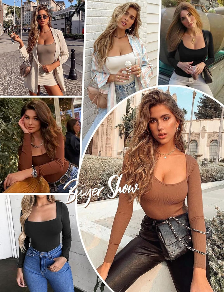 Svanco Body Damen Langarm Bodysuit Bauchweg Formende Shaping Body Shaper für Frauen Elegant Slimming