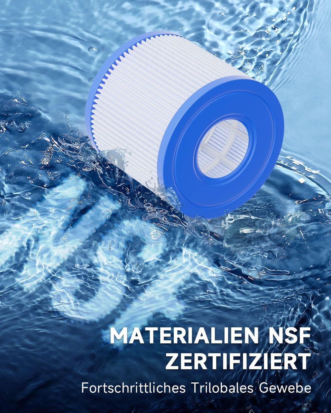 AQUALTRA Pool Filterkartuschen Typ D für P57100102, P57000104, 95 x 108 MM Aufstellpoolfilter für Po