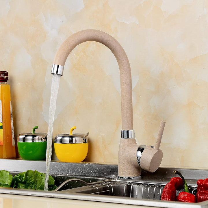 ZXC Moderne Hochdruck Schwanenhals Küchen Armatur Einhebel Mischbatterie Wasserhahn schwenkbar in Gr