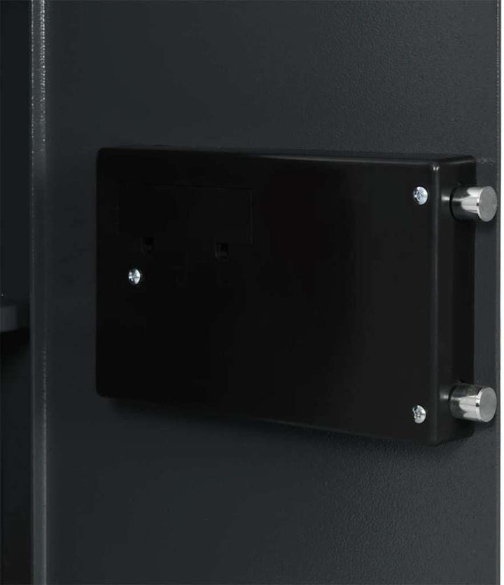 vidaXL Digitaler Safe mit Schloss Dunkelgrau 40 x 35 x 60 cm Stahl, Heim-Büro, moderner digitaler Sa