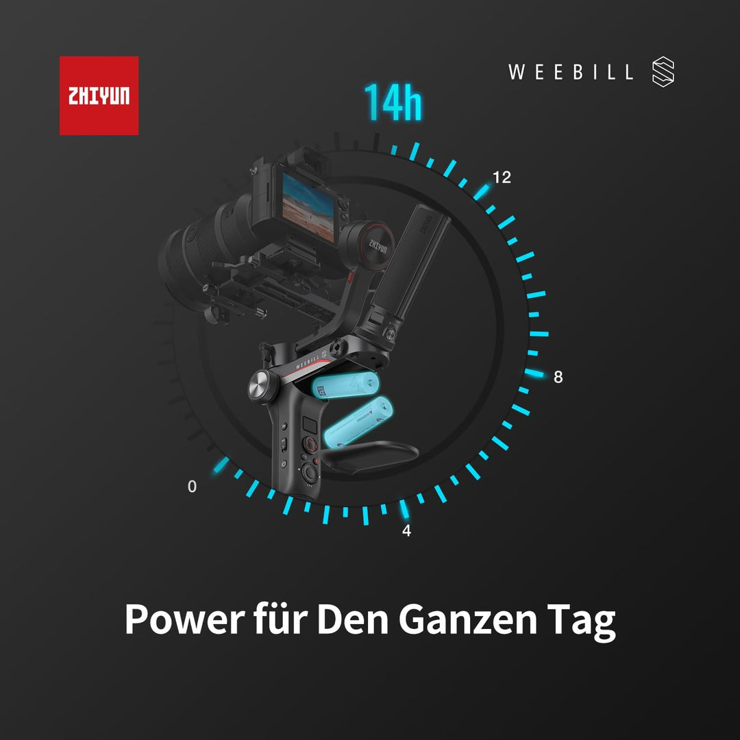 ZHIYUN Weebill S [offiziell] Stabilisator Kamera, 3-Achsen Gimbal für DSLR- und Spiegelkamera, leich