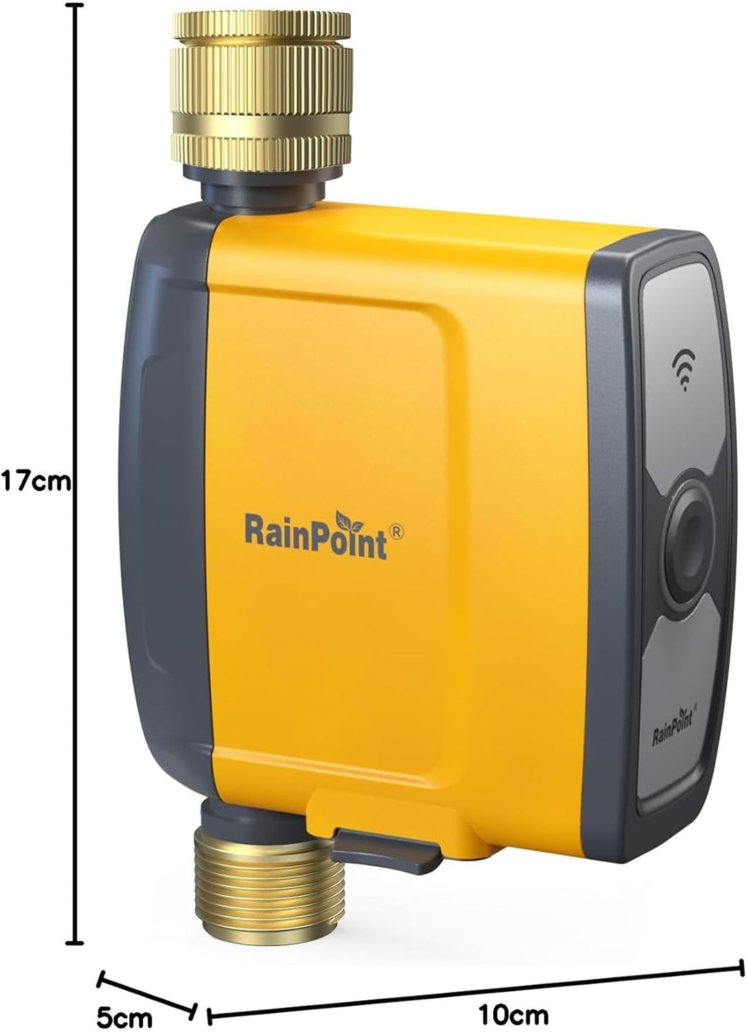 RAINPOINT Bewässerungscomputer WLAN mit Reinem Messing-Einlass und -auslass, ohne WiFi Hub, Muss mit