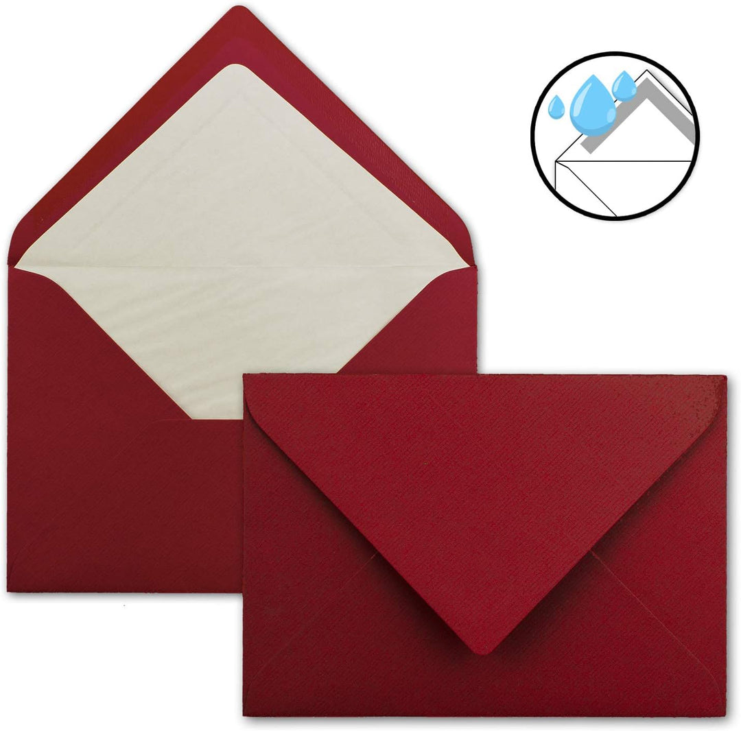 75x Karten-Set DIN B6-12 x 17 cm - 120 x 170 mm - Falt-Karten mit Brief-Umschlägen & Einlege-Blätter