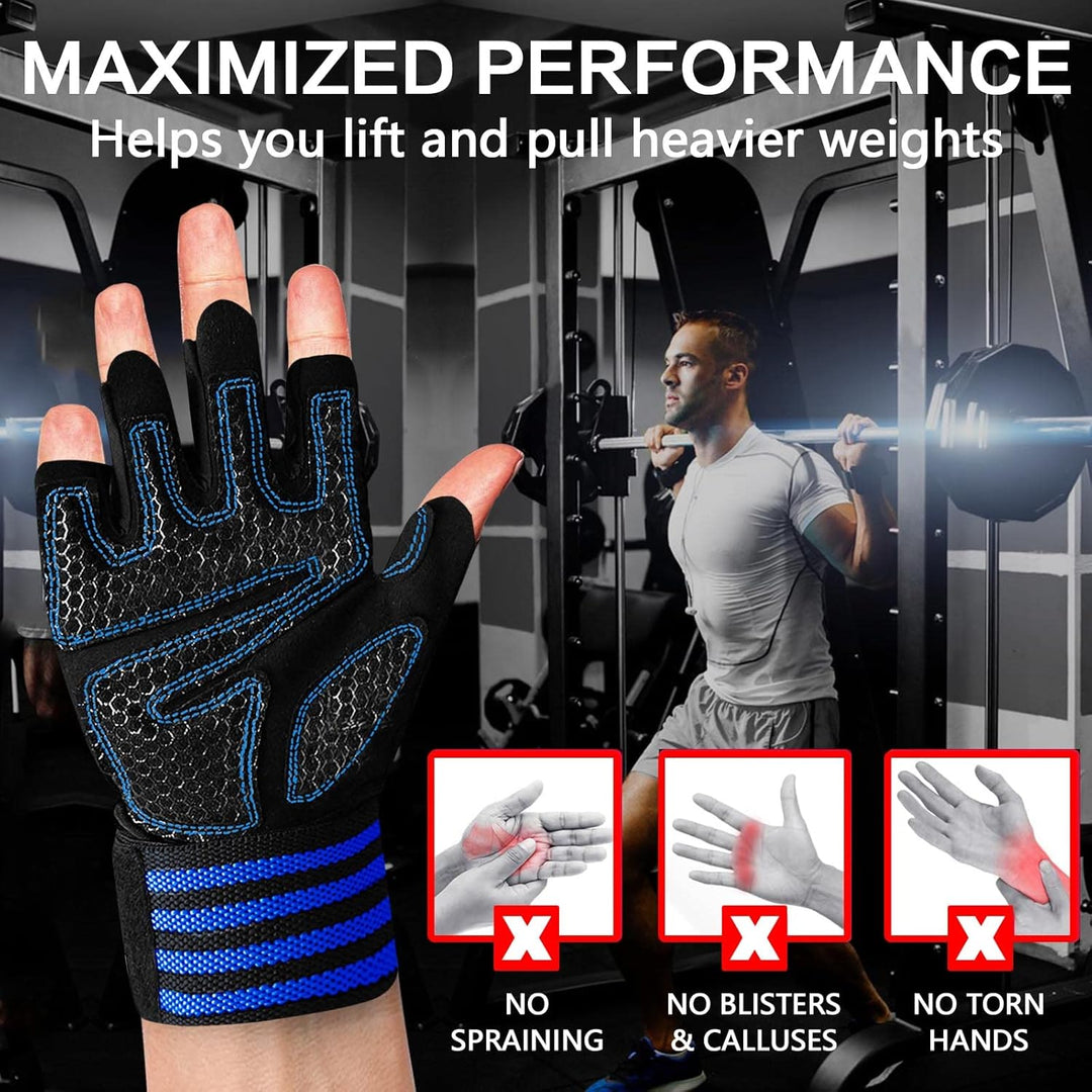 FINGER TEN Fitness Handschuhe Handgelenkschutz Trainingshandschuhe Herren Kraftsport Fitnesshandschu