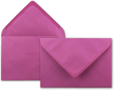 1000x Brief-Umschläge in Pink - 80 g/m² - Kuverts in DIN B6 Format 12,5 x 17,5 cm - Nassklebung ohne
