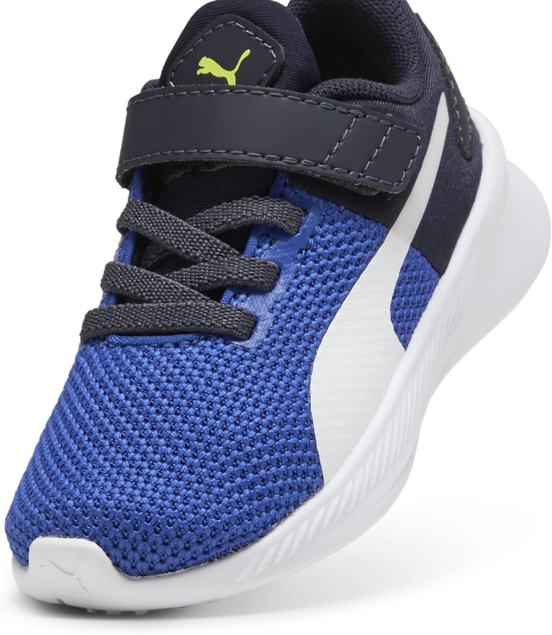 PUMA Herren Flyer Runner Engineer Knit Laufschuh 21 EU Vivid Blue New Navy White, 21 EU Vivid Blue N