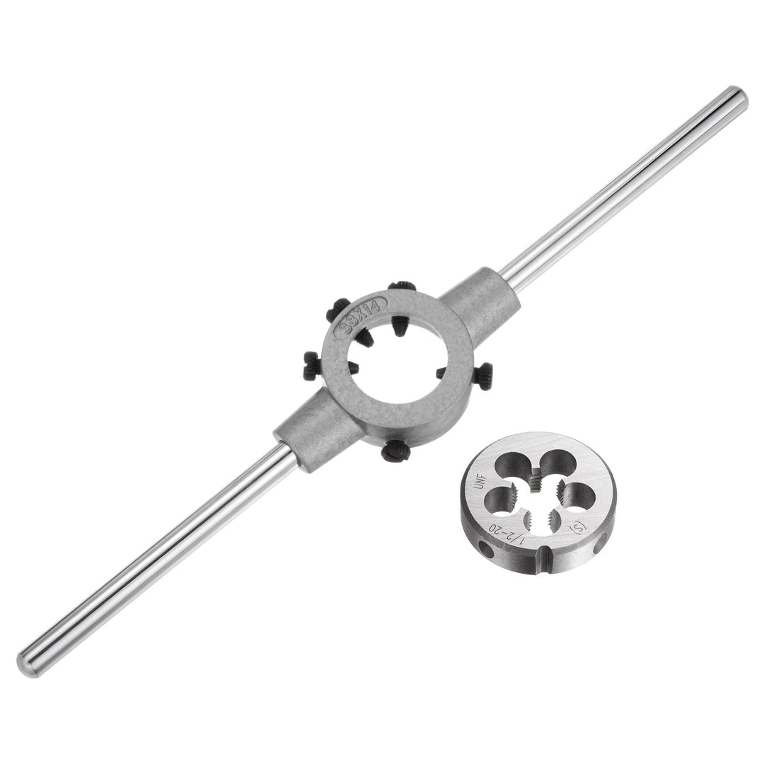 QUARKZMAN Schneideisen und Schneideisen Zubehör 38x14(M12-14)/1/2-20UNF, Runde Schneideisen Set, HSS