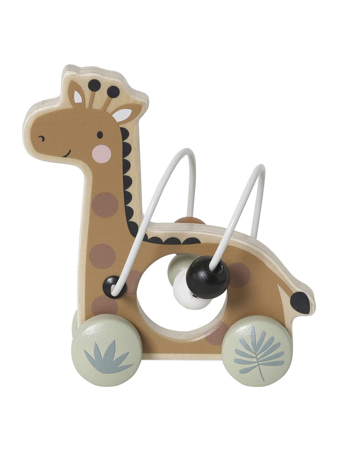 Vertbaudet Baby Motorikschleife Bär, Holz FSC® braun/tansania Giraffe ONE Size
