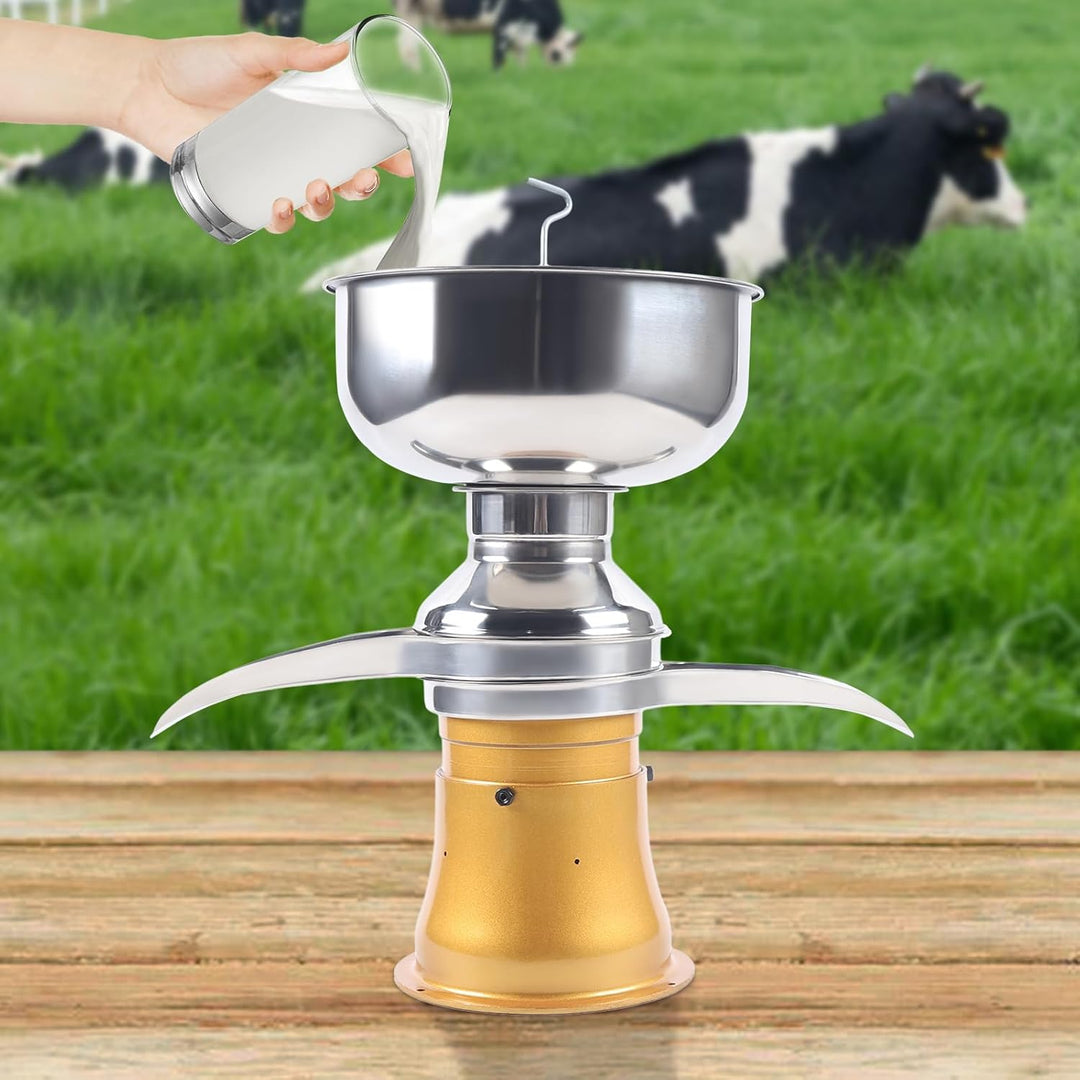 Elektrische Milchzentrifuge, Gelb, 220V/50Hz, 30W, Max. Milchleistung 50L/h - Milchseparator Maschin