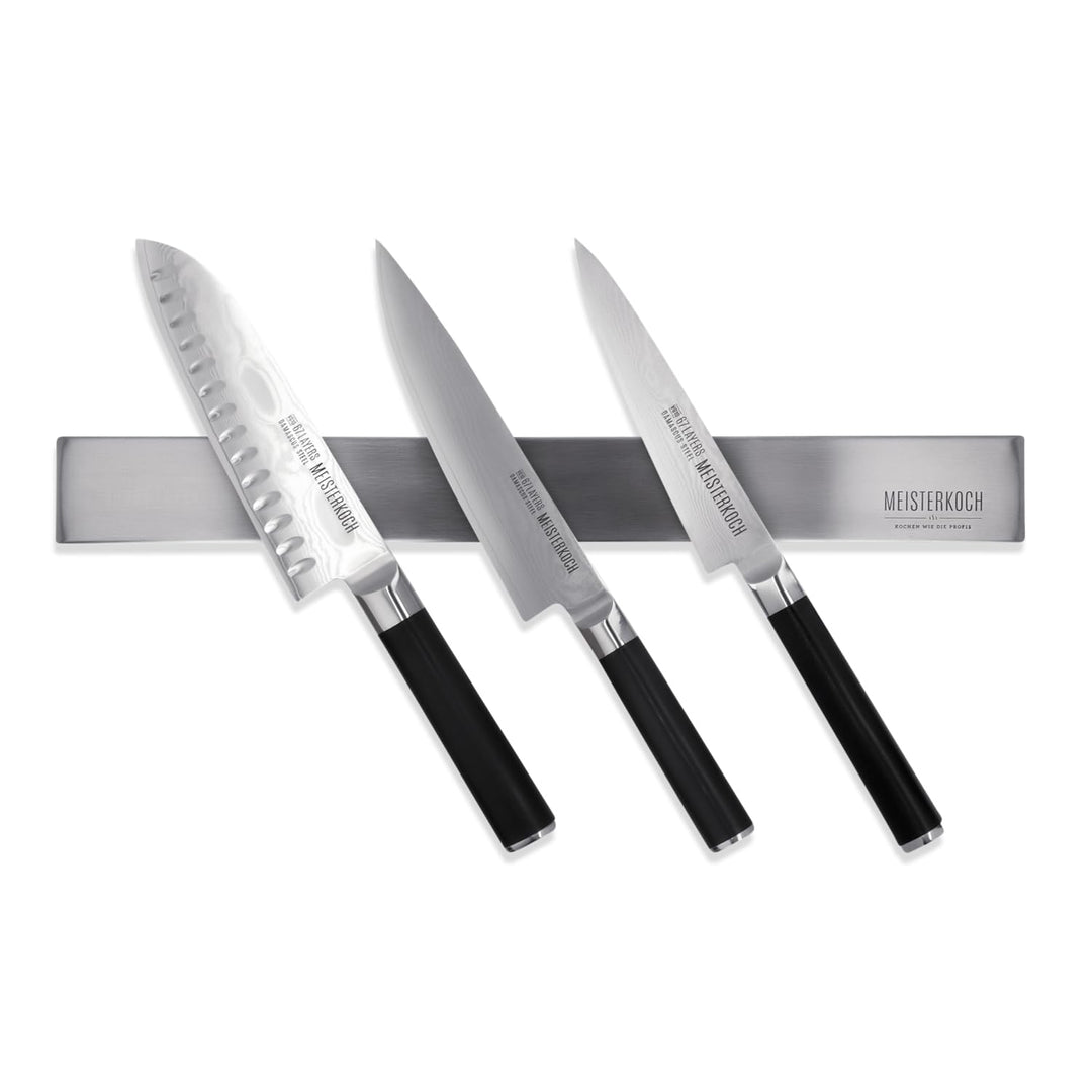 MEISTERKOCH Magnetleiste OPTIMUS 40 cm Länge Edelstahl poliert, zum Kleben oder Bohren, ideal zum Pl