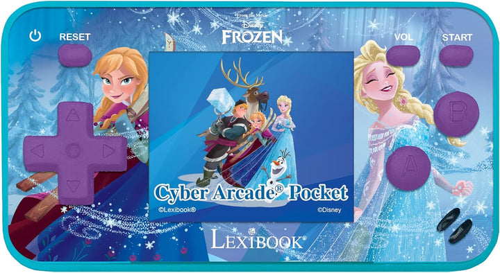 Lexibook JL1895FZ Frozen Cyber Arcade Pocket Tragbare Spielkonsole, 150 Gaming, LCD, Batteriebetrieb