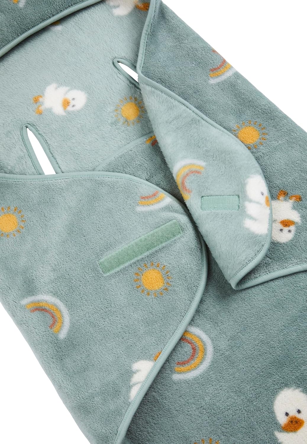 Einschlagdecke aus Plüsch mit allover Motiv Ente Edda Lou