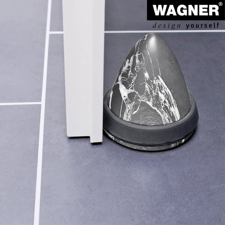 WAGNER Bodentürstopper MARMOR CONE BIG - Durchmesser Ø 115 x 120 mm, aus Beton in Marmoroptik, Schut