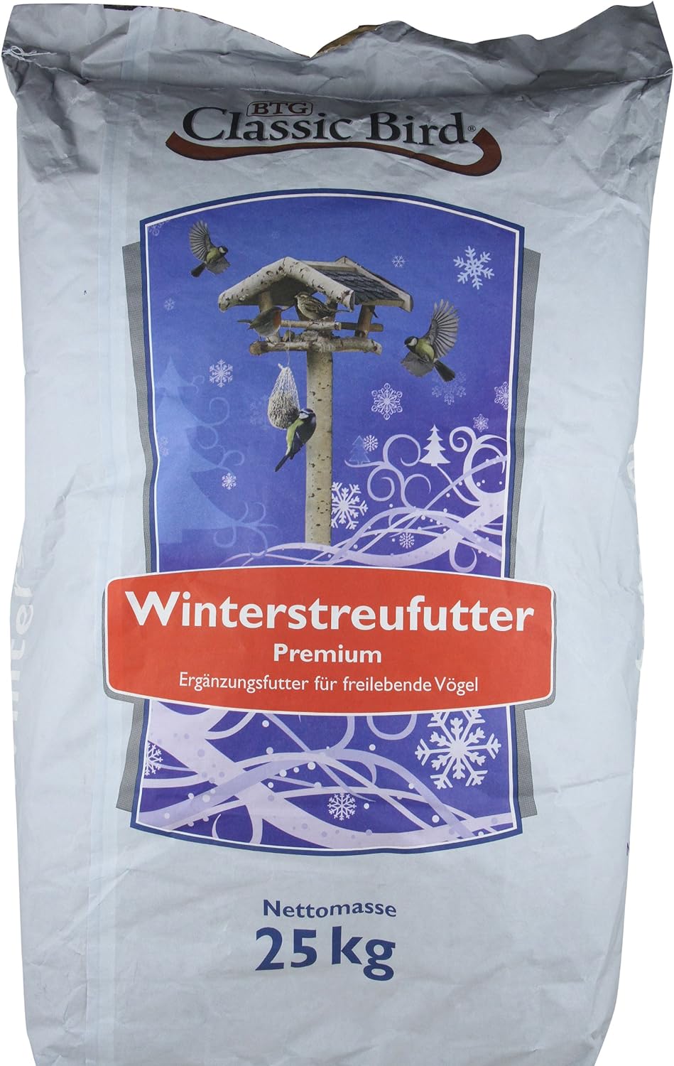 CLASSIC BIRD Vogelfutter Winterstreufutter 25 kg, Vogelfutter Wildvogel, Vogelfutter Sonnenblumenker