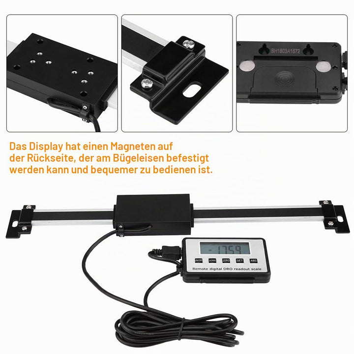 Digitales Ableseset, ± 0,06 mm 0-600 mm Digital Readout Linear Scale Präzises LCD-Ableseset mit line