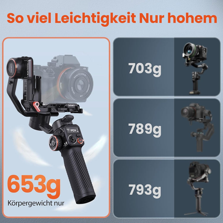 Hohem iSteady MT2, Gimbal Kamera, 3-Achsen Gimbal Stabilizer für Kamera Spiegellose Action Cam Smart