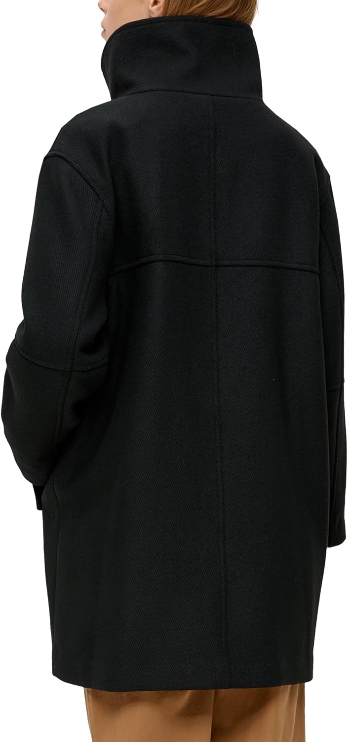 Twill-Mantel aus Wollmix 44 Schwarz, 44 Schwarz