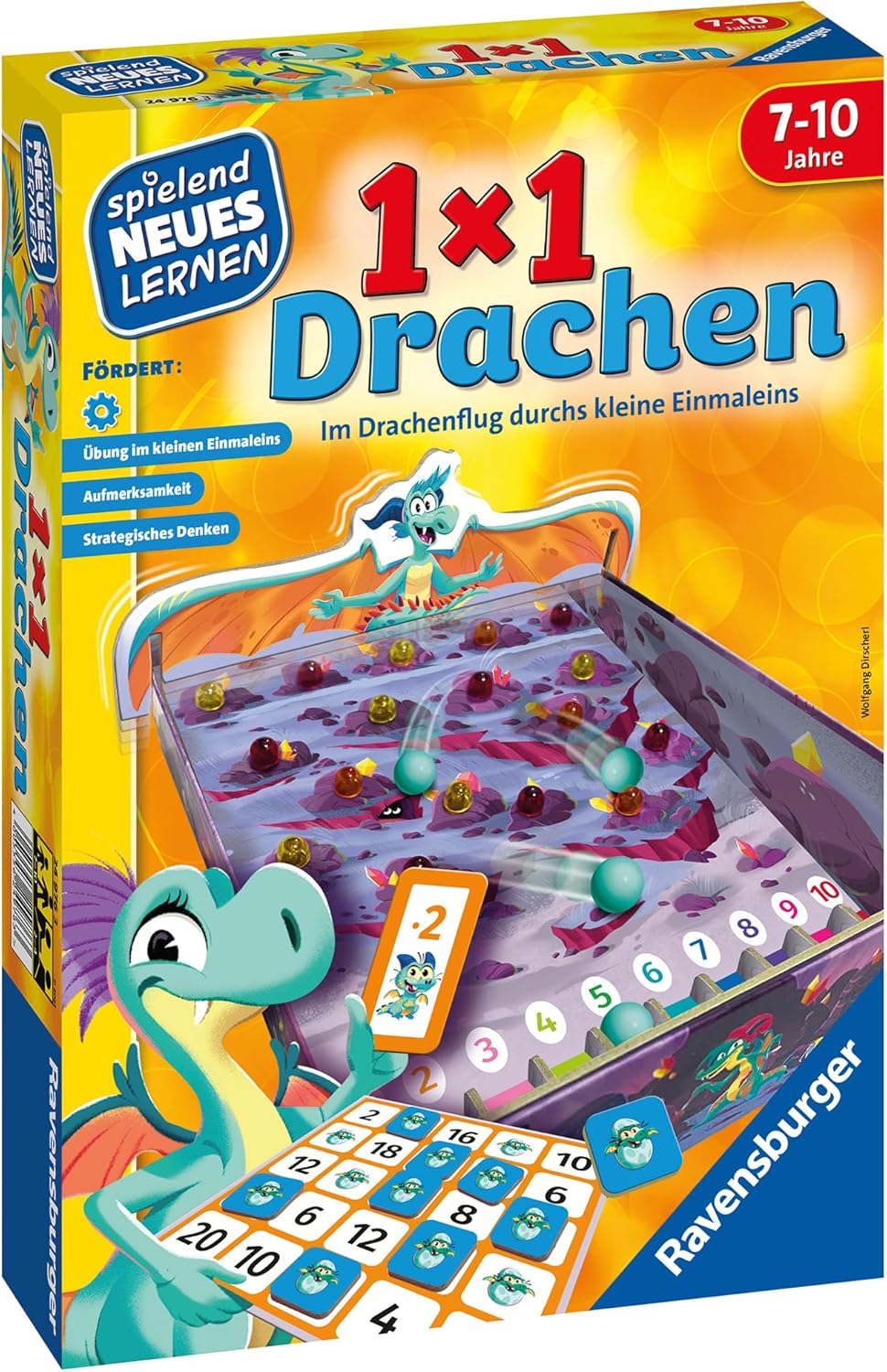 Ravensburger 24976-1x1 Drachen - Lernspiel für Kinder, Rechenspiel für Kinder von 7-10 Jahren, für 2