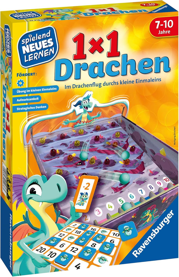 Ravensburger 24976-1x1 Drachen - Lernspiel für Kinder, Rechenspiel für Kinder von 7-10 Jahren, für 2