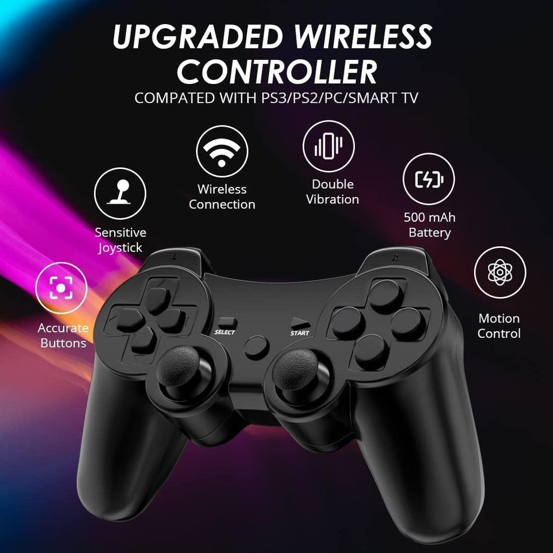 CHENGDAO Controller für PS3, 2 Pack Kabelloser Controller für Playstation 3 mit Double Shock Ergonom