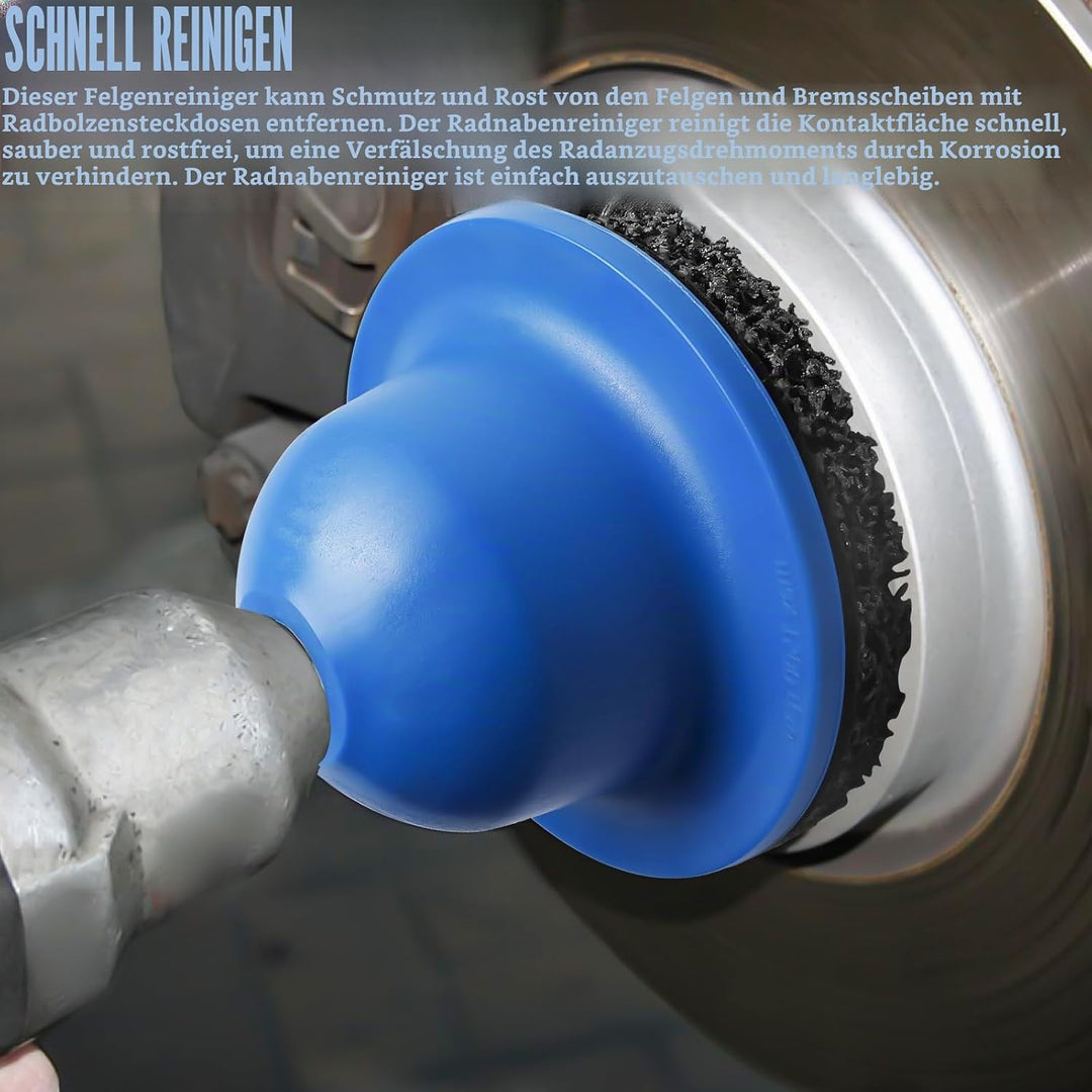 Radnabenschleifer, Radnaben Bürste Set, Innen-Ø 90 mm Aussen-Ø 150 mm, Kugelkopfschleifer mit 1/2 Ve