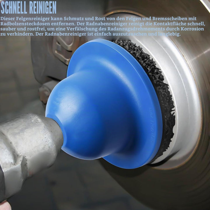 Radnabenschleifer, Radnaben Bürste Set, Innen-Ø 90 mm Aussen-Ø 150 mm, Kugelkopfschleifer mit 1/2 Ve