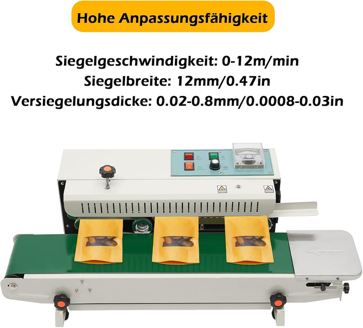 Automatisch Horizontal Plastiktüte Siegelmaschine Sealing Kontinuierliche Versiegelungsmaschine Foli
