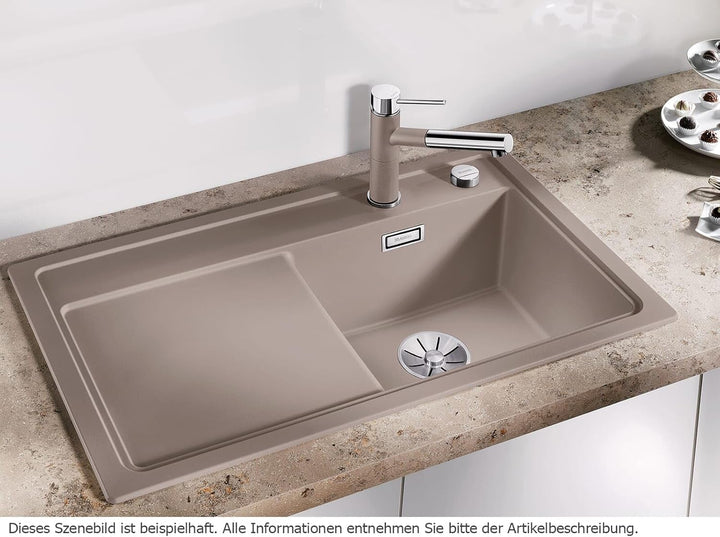 BLANCO ZENAR 45 S | SILGRANIT anthrazit | Einbauart: Einbau von Oben | Hauptbecken rechts | mit Abla