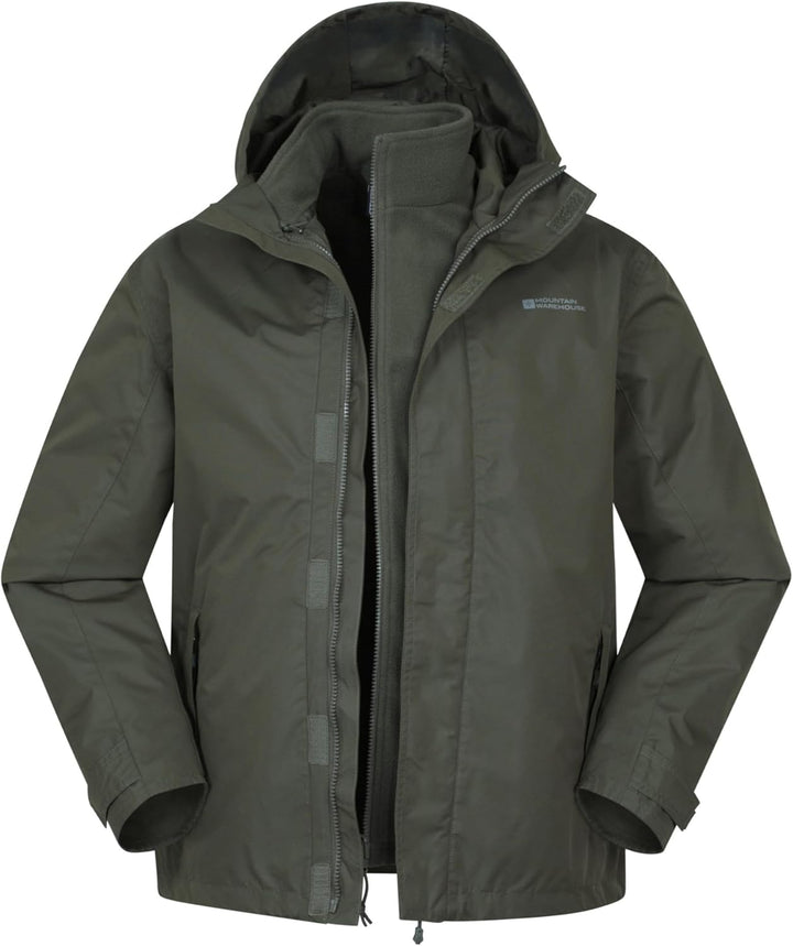 Mountain Warehouse Fell 3-in-1 Herren-Outdoor-Jacke - wasserdichte, atmungsaktive Regenjacke, Multif