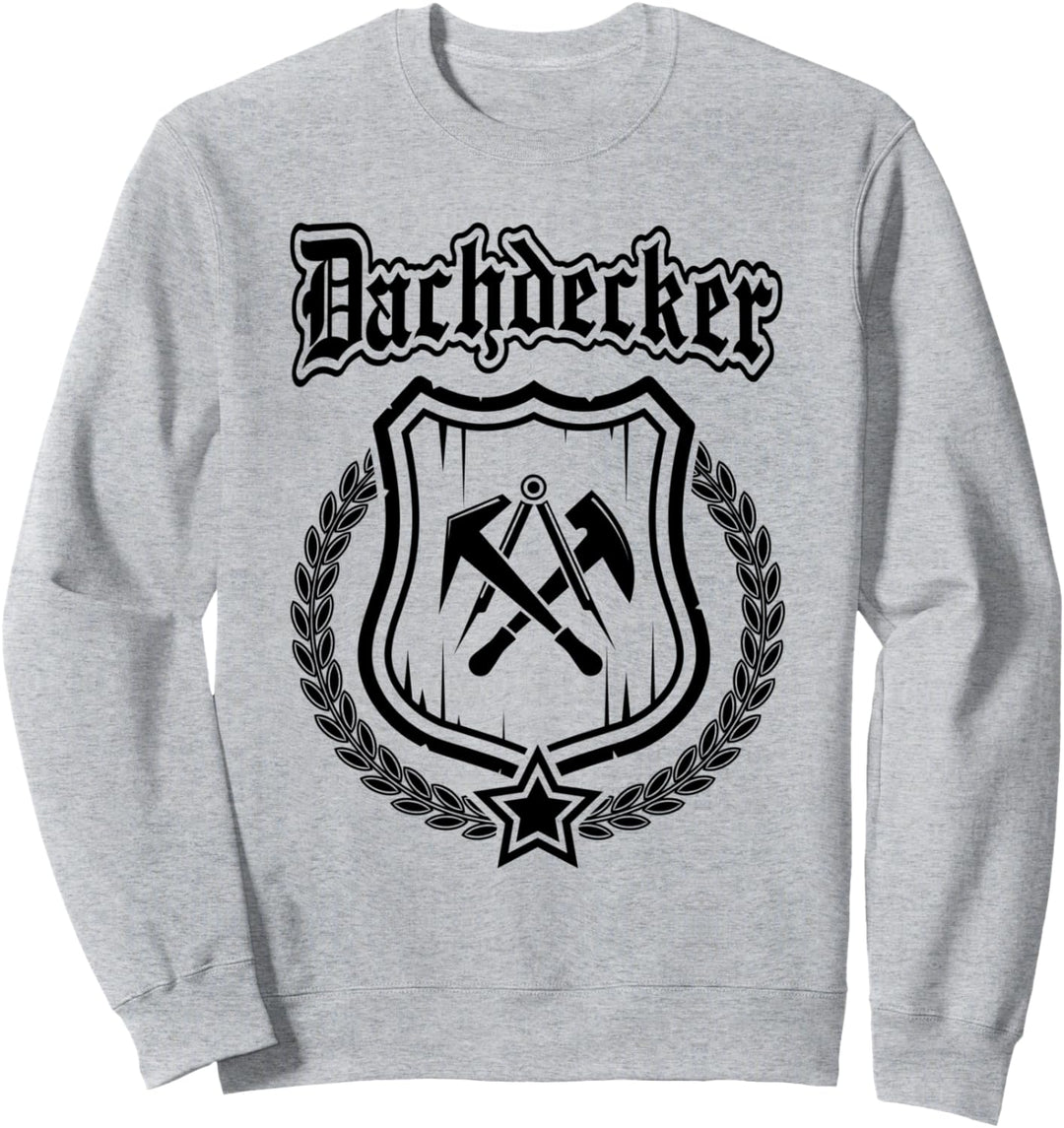 Dachdecker - Zunftzeichen auf Wappen mit Ehrenkranz. Sweatshirt