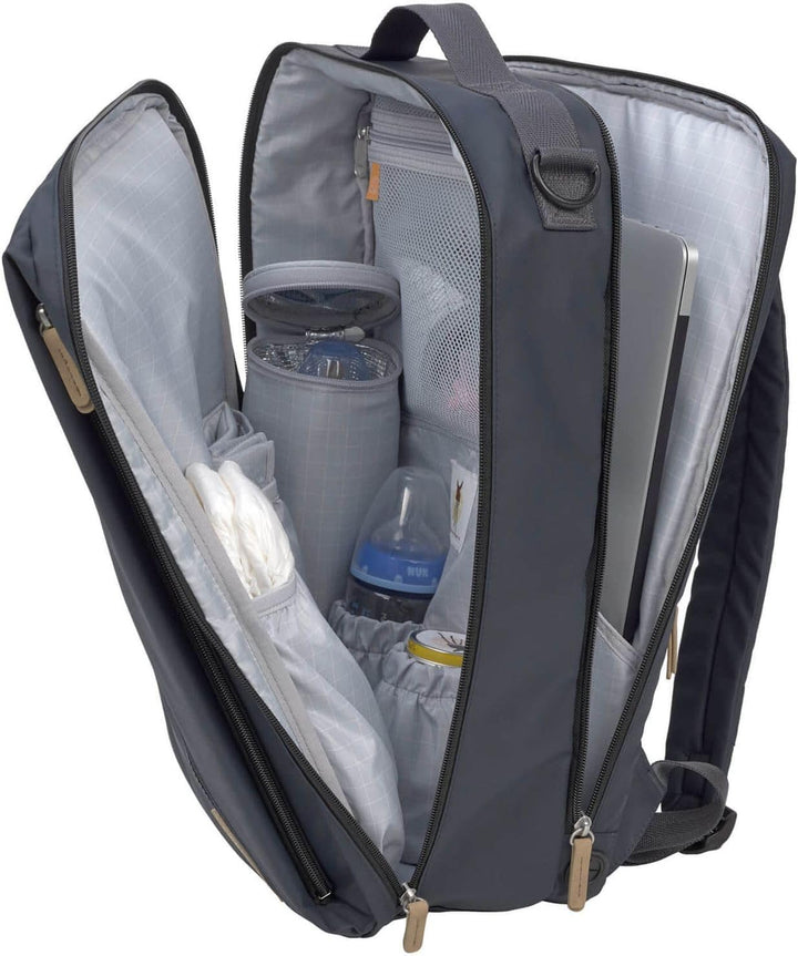 LÄSSIG Baby Wickelrucksack mit Wickelunterlage, Kinderwagenbefestigung, Flaschenwärmer wasserabweise