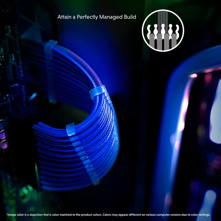 LINKUP - AVA 30cm PSU Kabelverlängerung Ummantelt GPU Nach Mass PC Stromversorgung mit Kamm-Kit┃1x 2