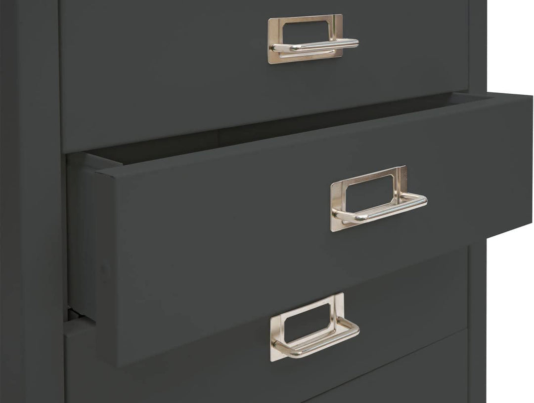 Mendler Rollcontainer HWC-L49, Schubladenschrank Stahlschrank Aktenschrank, Metall 55x40x41cm 4 Schu