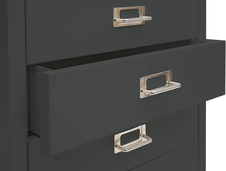 Mendler Rollcontainer HWC-L49, Schubladenschrank Stahlschrank Aktenschrank, Metall 55x40x41cm 4 Schu