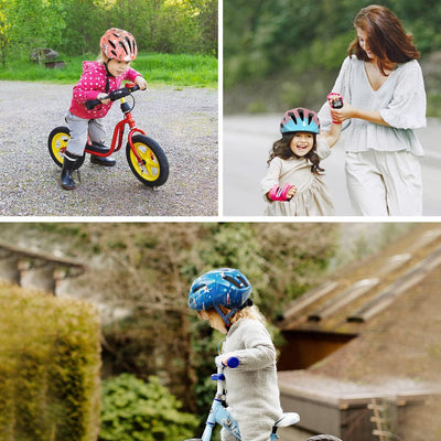 Fahrradhelm Robuster Kinder Helm Verstellbarer Skateboardhelm Radhelm Skaterhelm 52-56CM für Mädchen
