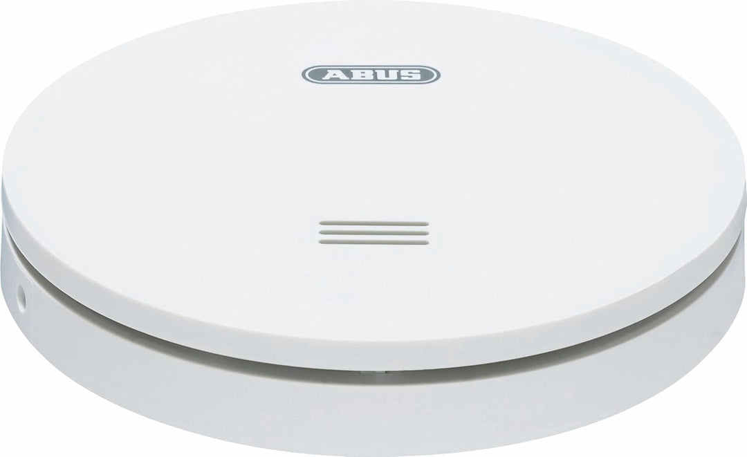 ABUS flacher Rauchmelder RWM160 - mit 10-Jahres-Batterie - Q-Label und DIN EN 14604 geprüft - Blinke