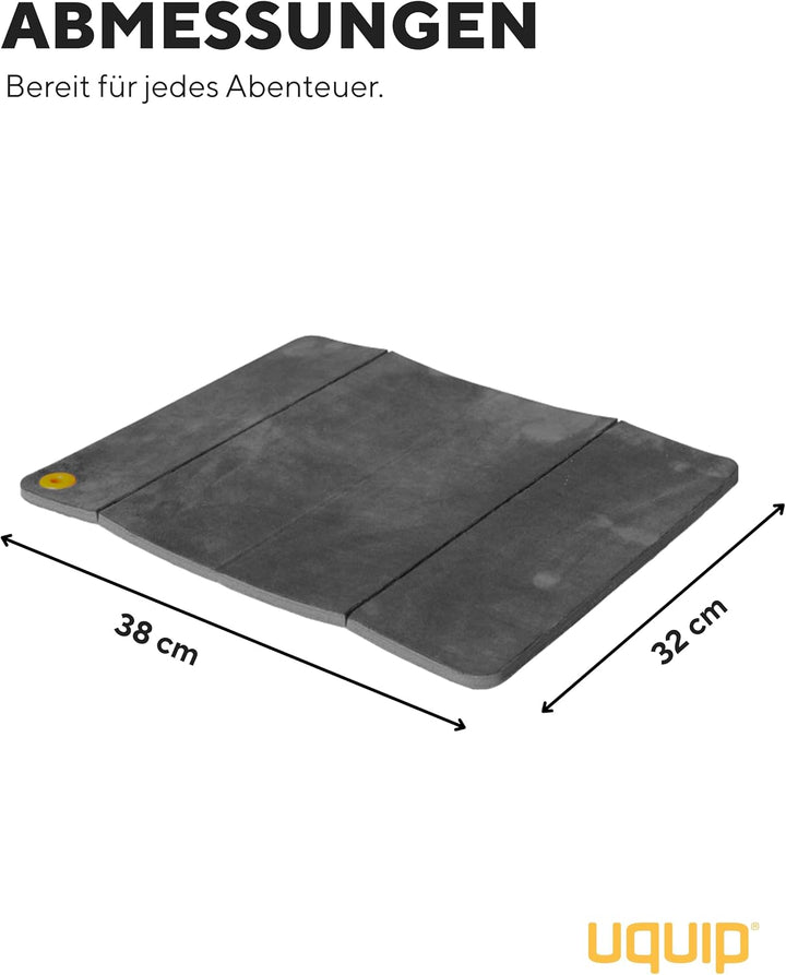 Uquip Sitzkissen Josy Grey I faltbares Outdoor-Kissen I wasserdicht &amp; schmutzabweisend I aluminiumbe